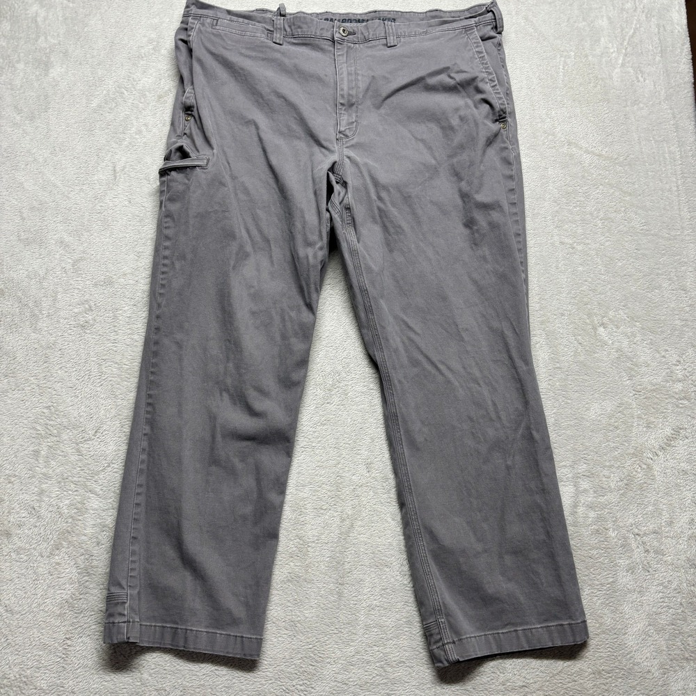 Duluth Trading Co Ballroom Khakis Gray Relaxed Fit Carpenter Pants Mens 42x29